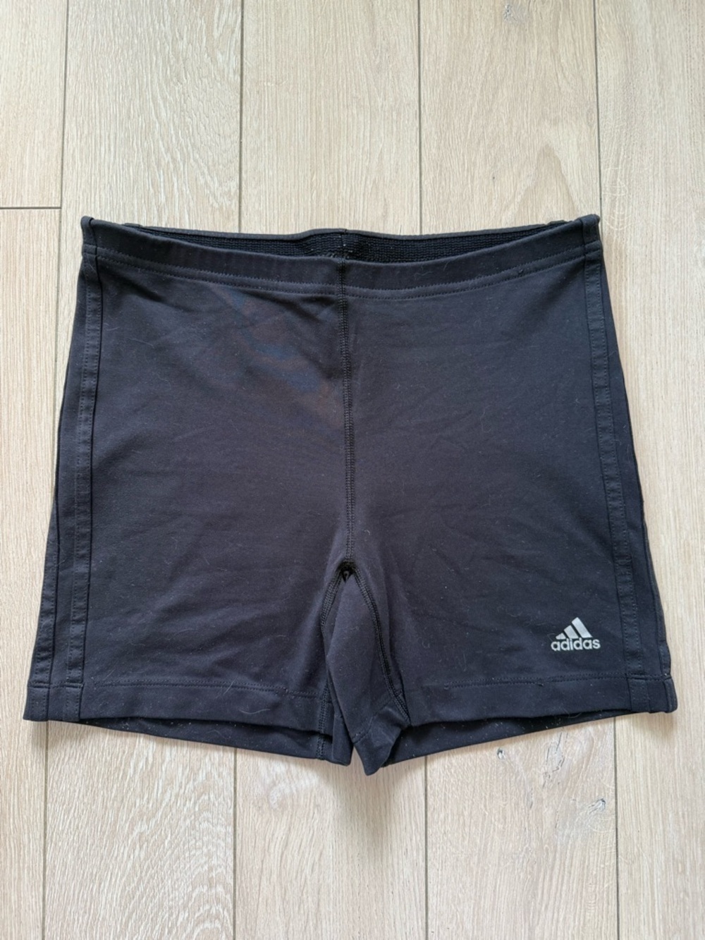 adidas Y2K Black Women's Bike Shorts with Logo Size Medium
